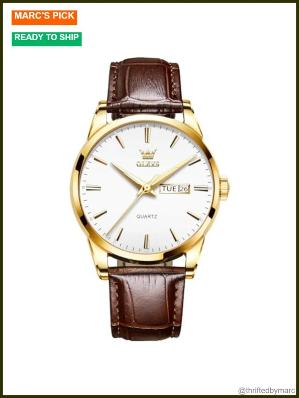 Men's Casual Leather Watch Analog Stainless Steel Waterproof Luminous Day Date